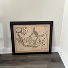 East Indies Archipelago Postal Map 1750 Historical Map Print Black Framed 29 5   