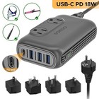 220v To 110v Step Down Voltage Converter 230w Power Converter 2-outlet 4 Usb