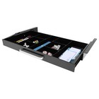 Under Desk Sliding Pencil Drawer Tray   Organizer - Black Undermount Desk Drawer