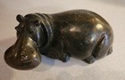 Gorgeous Genuine Polished Hippo Stone Hand  Carving Sculpture Figurine 