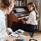 Piano Bench  Adjustable Keyboard Bench  X-shaped Portable Piano Bench  Padded 