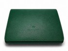 Rolex Green Leather Travel Watch Case Storage Organizer 6 Slot Snap Closure