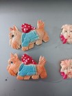 Lot Of 6 Vintage Celluloid  Brooch Pins Scottie   Terrier Dogs  Occupied  Japan
