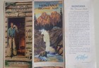 1937 Montana Highway Map Irvin    shorty    Shope Original Vintage Western Americana