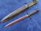 Rare Vintage Original Us M7 Dagger Knife Bayonet And Sheath Made In Germany