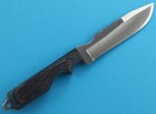 Anza Swat Hand Made Fixed Blade Knife High Carbon Steel Blade Blue black Dymalux
