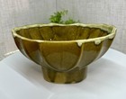 Vintage Cookson Pottery Ceramic Planter Flower Pot Usa Green Avocado Glaze Mcm
