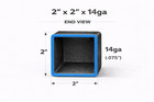 2  X 2  X 14ga Square Steel Tubing 18  Long Mild Steel Tube
