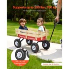 Uimoso Pull Wagon With Wooden Sides For Kids  330lb Capacity  All-terrain Wheels