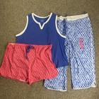 Nautica 3 Piece Pajama Set Womens Xxl Capri Pants Shorts Tank Top 100  Cotton