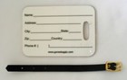 Bearded Collie Luggag bag Tag 2 75 x4  With Leather Fastener