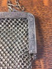 Antique Vintage German Silver Ladies Purse Chain Mail Mesh Evening Bag Beads