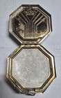 Vtg Richard Hudnut Le Debut Art Deco Goldtone Tri Fold Compact