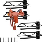 2 4 6pack Wall Mounted Saddle Rack Carbon Steel Saddle Stand With Double Pad Bar