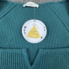In Loom Dress Womens Large Green Long Sleeve Sweater Bodycon Square Neck