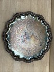 3 Footed Tray American Silver Plate Crown 13 5  Antique Vintage