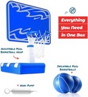 Poolside Basketball Hoop Adjustable Heights Adult   Kids With 2 Balls   Storage