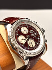 Breitling Bentley Gt 45mm Rare Burgundy Metallic Dial A13362 Matching Oem Strap
