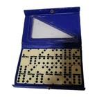 Vintage Camel Cigarette Promotional Double 6 Dominoes 1989 Blue Travel Case