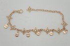 Women Boot Bracelet Gold Metal Chain Happy Shoe Mini Charm Bling Silver Beads
