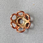 Large Flower Bead Caps 11mm Solid Copper Q20 Per Pkg