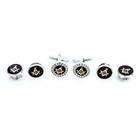 Mrcuff Freemason Masonic Crystal Mason Cufflinks   Studs Tuxedo Set In Gift Box