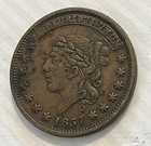 1837  Millions For Defense  Not One Cent   Hard Times Token   Xf   Au