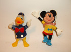Vtg Walt Disney Christmas Ornaments Mickey Donald Dumbo Pluto Flocked Felt