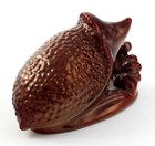Zsolnay Red Eosin Hedgehog Figurine With Branch