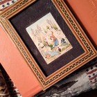Dmoumi Signed Water Color  Persian Antique Miniature Painting In Wood Frame