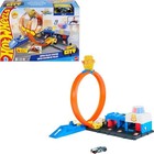 Hot Wheels Toy Car Track Set  Super Police Station Playset With 1 64 Scale Die