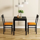 Homury 3piece Dining Table Set With Cushioned Chairs Modern Counter Height Dinet