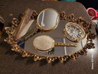 Vintage Mirror 4 Pcs Vanity Set Plus Soap Dish Stylebuilt And Glove