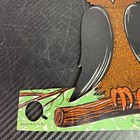 Rare Antique Beistle Halloween Owl Paper Cut Out