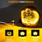 2pcs Yellow 5  Round Led Work Lights Bar Amber Drl Pods Fog Lamp Offroad Driving
