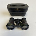 Vintage Lemaire Fabt Paris Opera Glasses  Leather Stem With Case