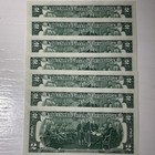 Two Dollar Bill Lot Of 7 New Crisp  2 Sequential  2017a              
