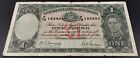 1942 Australia One Pound Note  Armitage Mcfarlane  Prefix P78  King George Vi 