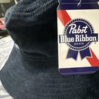 Pbr Bucket Hat Navy Blue Corduroy Pabst Beer One Size Lake River Cap Summer