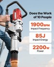 Vevor Electric T Post Driver 2200w Handheld Pounder Two Sleeves For Fence Farm