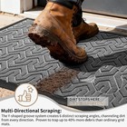 Heavy Duty Front Door Mat Waterproof Outdoor Dirt Trapper Non Slip Rubber Rug