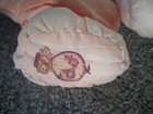 Vintage Fisher Price Puffalump Bear Cub Nylon Plush  8006 Peach Romper 1986