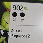 2 Pack Hp 902xl Black Cartridges Factory Sealed Pack Exp  06 2025