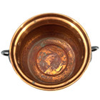 Vintage Hammered Copper Mini Cauldron Pot With Iron Rings India 4   