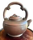 Antique Chinese Hand Made Tall Handle Purple Clay Yixing Zisha Ceramic Teapot