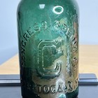 Antique Embossed Green Water Bottle Congress   Empire Spring Co Saratoga Ny Read