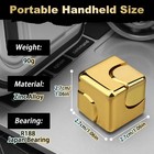 Dilabnba Metal Cube Fidget Spinner Toy For Kids Adults  Gold Cube Fidget Block F