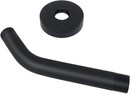 Black 6 In Wall Mounted Shower Arm With Flange  Made Of 304 Stainless Steel