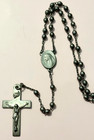 Antique All Sterling Silver Our Mother Of Sorrows   Jesus W cross Rosary 12 1 2 