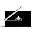 Royal Box Snuff Box Black Plastic 8 Slot Discreet Storage Device Built In Straw